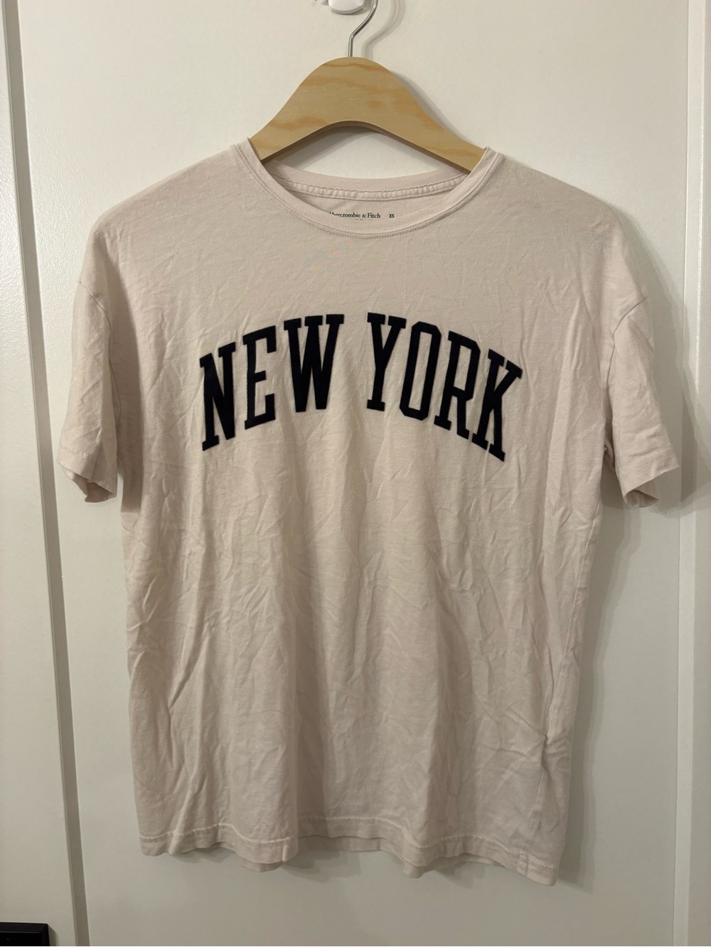 Abercrombie & Fitch Pale Pink "New York" Arch Logo Tee
